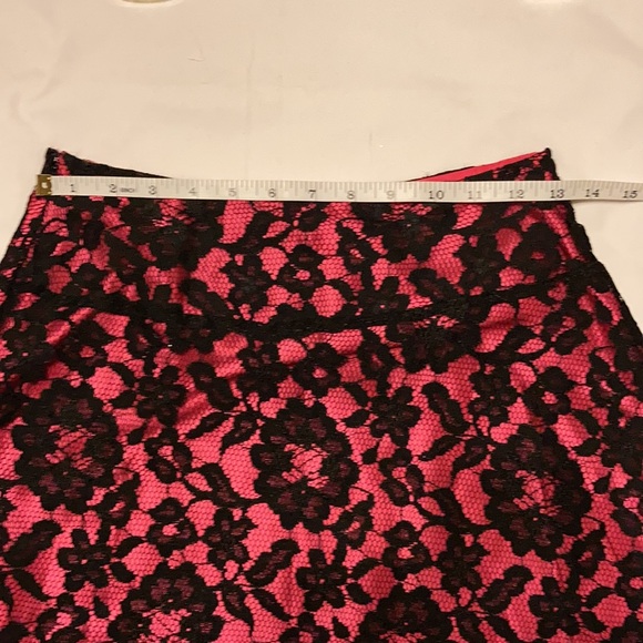 Black pink lace skirt midi formal - Picture 3 of 6